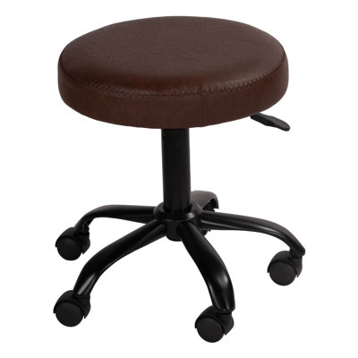 Inbox Zero Niem Backless Rolling Stool Swivel and Hydraulic Height Adjustable