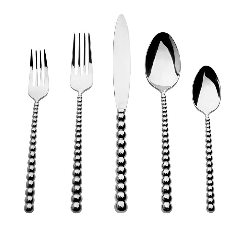Rondure 20 - Piece Stainless Steel Flatware Set - Service for 4, Silver