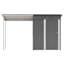 Remise durable en acier galvanisé de 5 pi x 3 pi et abri de jardin, rangement facile à assembler avec pergola ouverte, remise tout-en-un 2 en 1 pour le rangement des outils, le patio et la cour