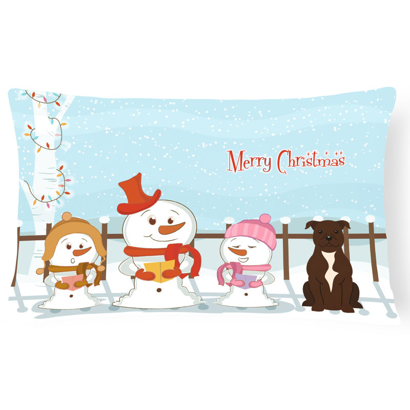 Coussin lombaire intérieur / extérieur Merry Christmas, Chocolat