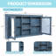 Armoire à pharmacie murale 55 po 2 en 1 avec 2 portes en miroir HD, charnières à fermeture douce et tablette intérieure réglable, bleu-1821320741