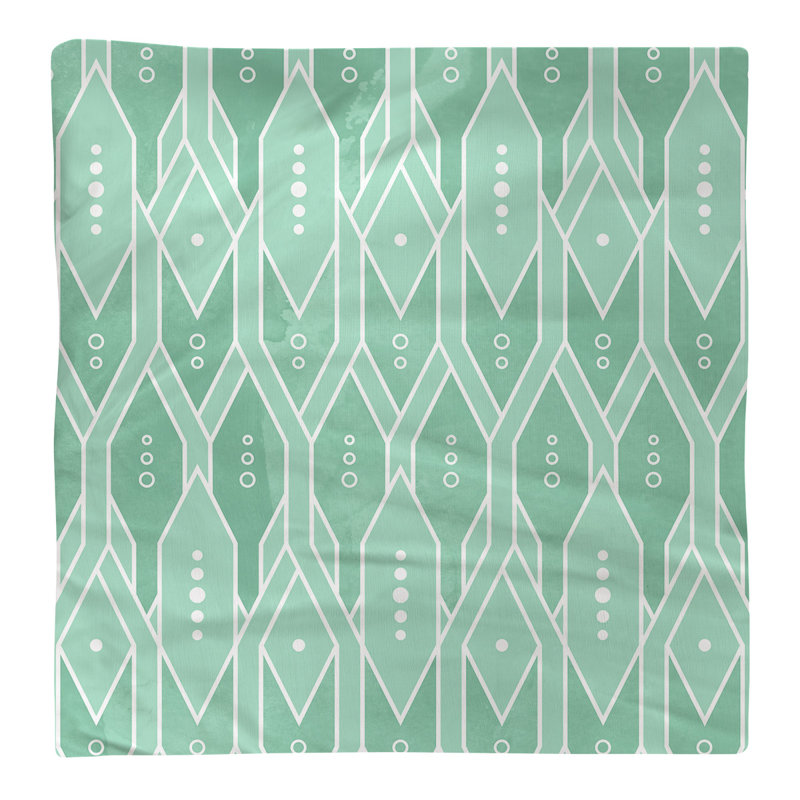 Serviette à motif treillis Mcguigan, H 22 po x l 22 po x P 0,1 po, Vert, Coton