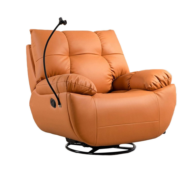 Fauteuil inclinable en similicuir Minisci, Similicuir orange