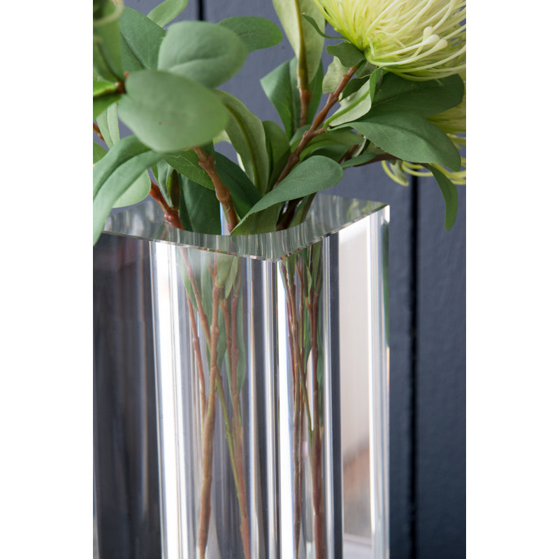 Huntingburg Glass Table Vase, Clear, 9.8" H x 3.9" W x 3.9" D