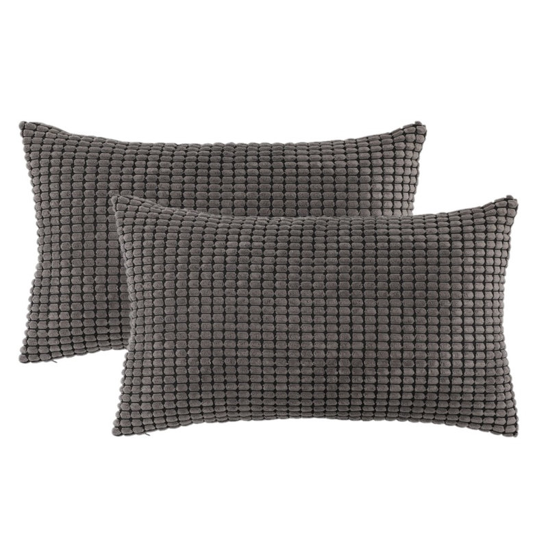 Coussin Houndstooth, Gris foncé