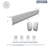 Baseboarders Elliptus Galvanized Steel Easy Slip-on Baseboard Heater Cover Set - White | Heater Cover and Endcaps Included-81679872