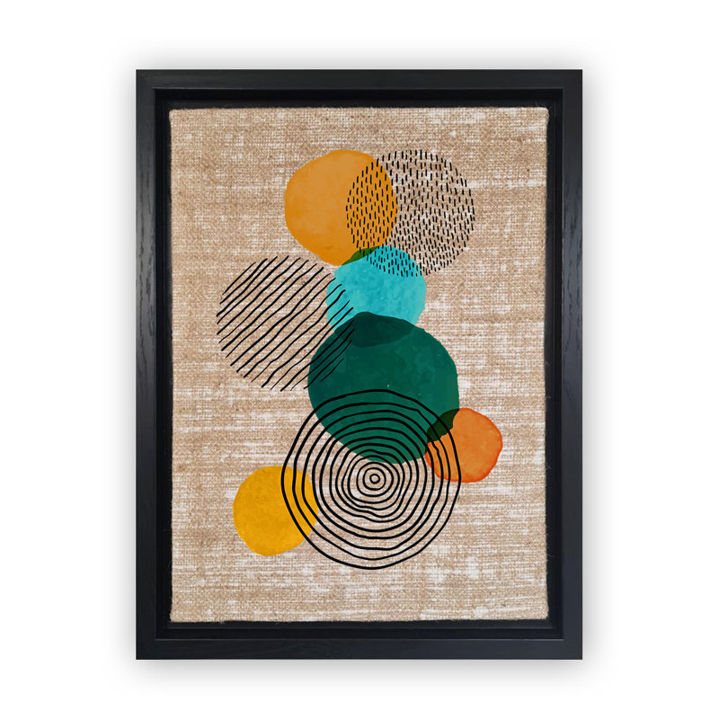 Peinture décorative sur toile, H 26 po x l 18,1 po, Noir