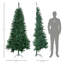 Demi-arbre de Noël artificiel 7 pi avec 520 branches, ouverture automatique, base en acier, conception peu encombrante pour un décor des Fêtes facile