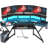 Berlanga Gaming Desk with Power Outlet & Led Strip, Large Wing-Shaped Computer Desk with Monitor Stand-1070146353