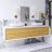72 In. Stylish Wall-Mounted Bathroom Vanity With Ceramic Basin