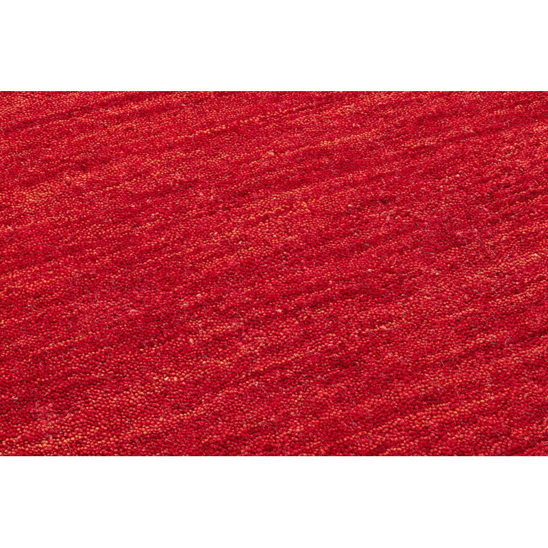 Daylynn Solid Colour Wool Hand Woven Area Rug, Rectangle 70 x 140cm