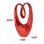 Abstract red polystone sculpture-107635934