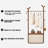 23.62"Minimalism Shofar Style Solid Wood Clothes Rack