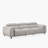 Athos 104.3-inch 3D plush fabric pillow armrest dual motor recliner sofa with adjustable headrest and USB interface-811982112