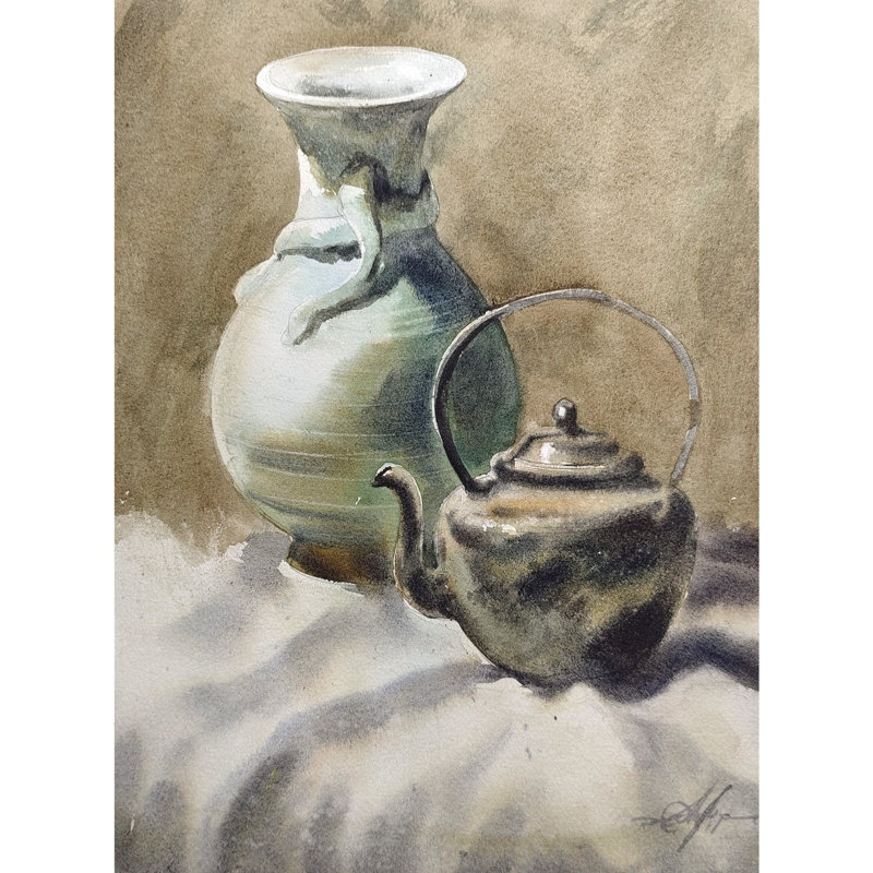 Nature morte | Aquarelle par Achintya Hazra | Décoration murale