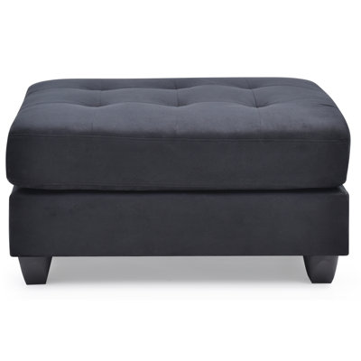 Sleek Contemporary Black Ottoman