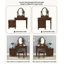 Table de coiffeuse tout en bois massif American Style