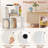 1 Pcs 3-tier Bookshelf Geometric Bookcase Side Table With Open Storage Display Shelf-577576790