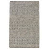 Hand Knotted Wool Area Rug in Gray
