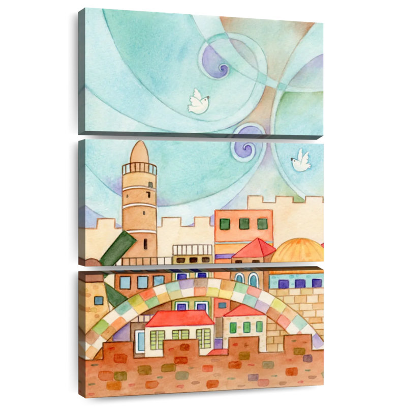 Masam Jerusalem Abstract Sky, 38" H x 24" W