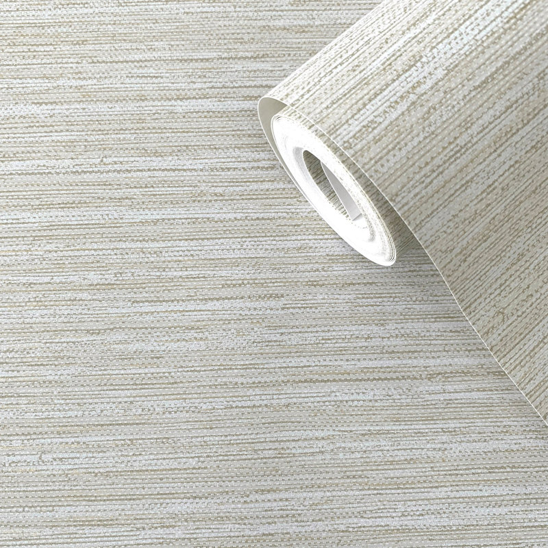 Lustre Smooth Sheen Weave Wallpaper Roll, Gold