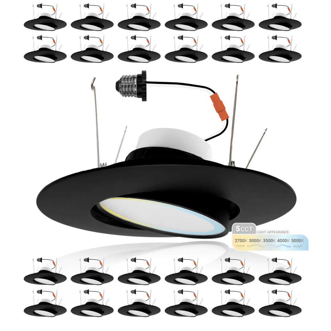 6" Selectable CCT Remodel LED Retrofit Recessed Lighting Kit (Set of 16) NUWATT 