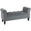 Banc avec repose-pieds capitonné avec accoudoirs roulés pour le salon ou le couloir