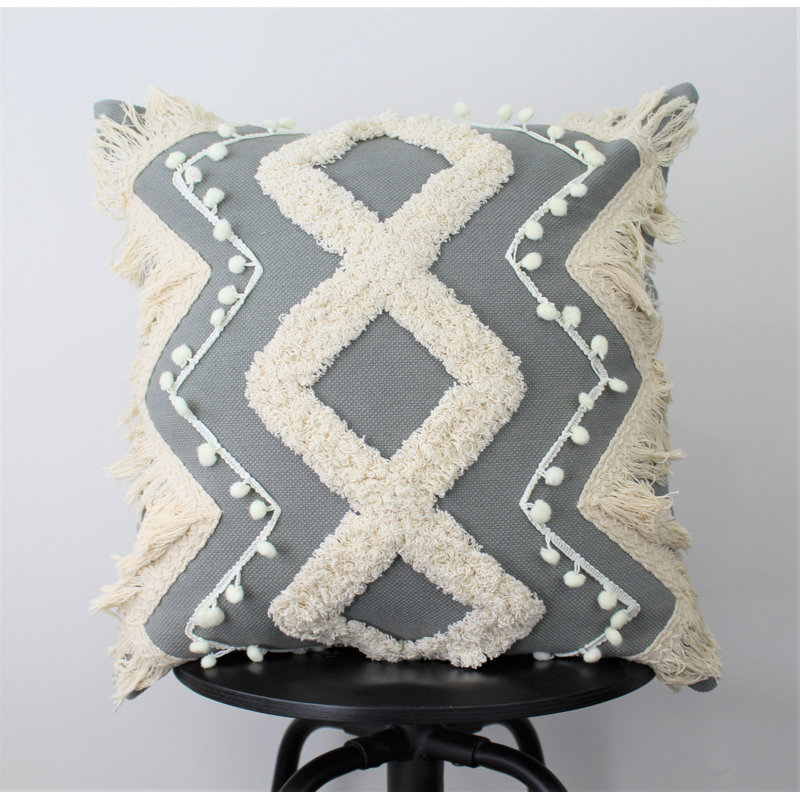 Housse de coussin Pompom