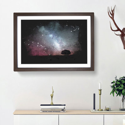 Stars Above A Lone Tree - Picture Frame Graphic Art
