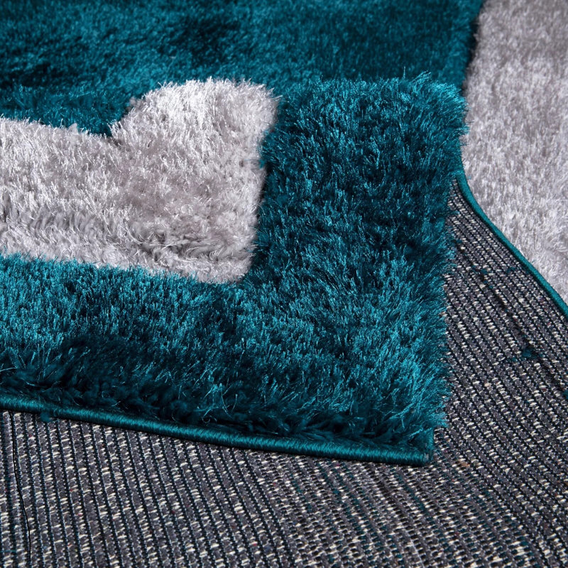 Solid Colour Shag Area Rug, Rectangle 160 x 230cm