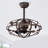 Modern Enclosed Ceiling Fan Indoor with Remote Control and Bladeless Rust Industrial Ceiling Fan Light Kit