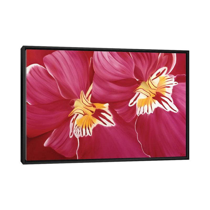 « floriade ii », impression sur toile, H 32 po x l 48 po x P 1,5 po, Toile avec cadre noir, Pas de tapis