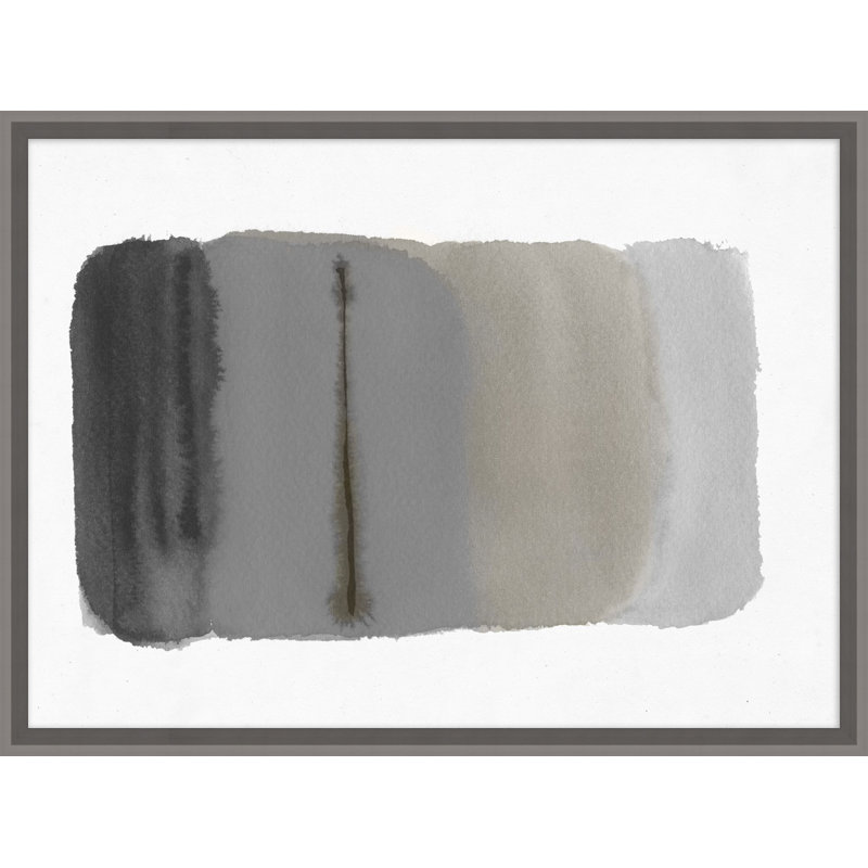 Gris délavé 2 - Peinture encadrée sur papier
