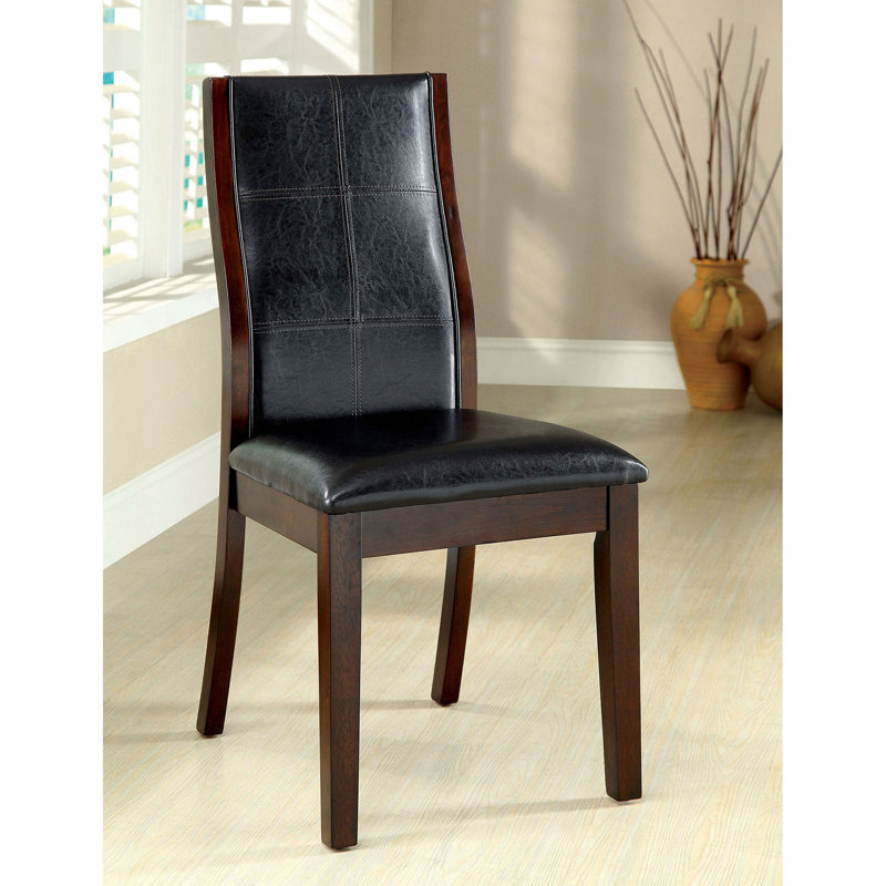 Chaise d'appoint rembourrée noire / brune Hlastava