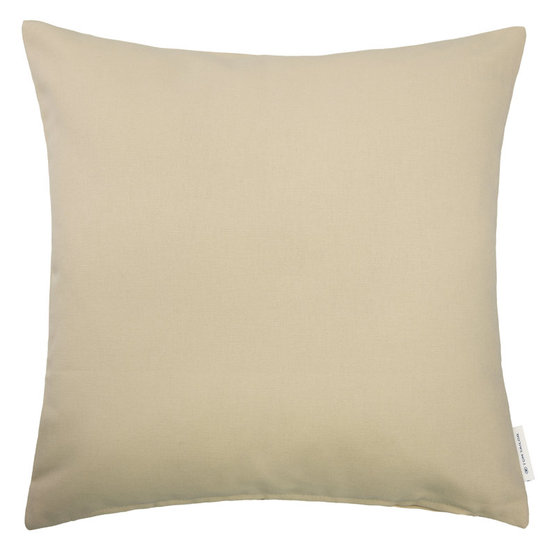 Square Throw Cushion Cover, Beige cream color, 50 cm H x 50 cm W