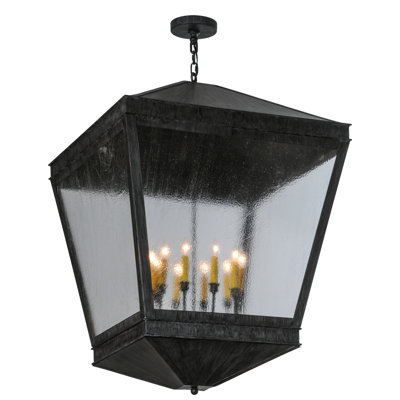 Lustree géométrique 10 lumières lanterne Dayne