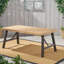 Ensemble de salle à manger 3 pièces - Table et bancs en bois avec panneaux à lattes, style rustique et enchanteur.
