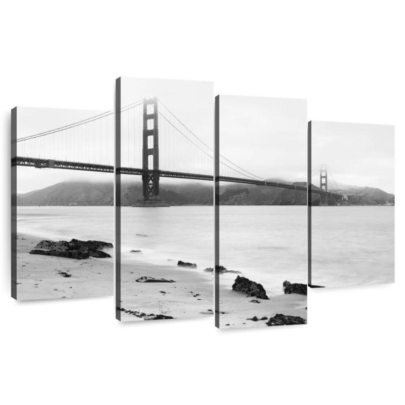 Pont Golden Gate - monochrome, H 22 po x l 36 po