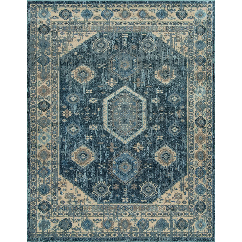 Larrick Oriental Indoor Rug, Rectangle 7'10" x 10'