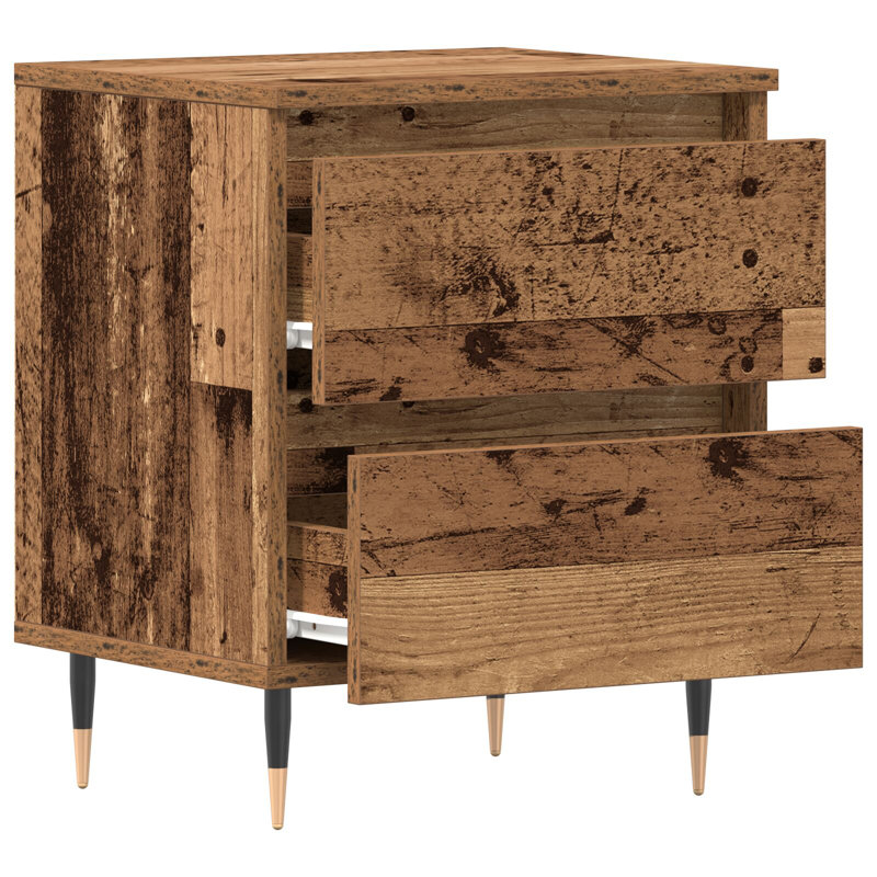 Bedside Cabinet 40X35x50 Cm, 1, Old Wood