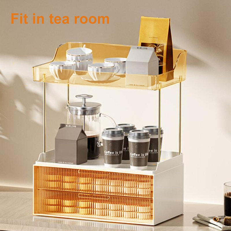 Delimar Polyethylene Makeup Organiser, Amber