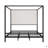 Modern Canopy Bed with Tall Upholstered Headboard Metal 4-Poster Bed Frame-968385694-968385692