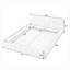 Structure de lit tapissier grand format avec tissu épais, lit plateforme grand format en chenille avec tête de lit et structure solide-519830451