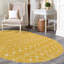 Tapis jaune / ivoire en polypropylène tissé à la machine Briehn-1355112512