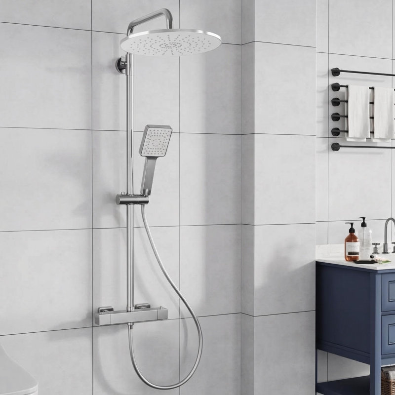 Adjustable Shower Head, silver a, plastic top spray 30cm*20cm