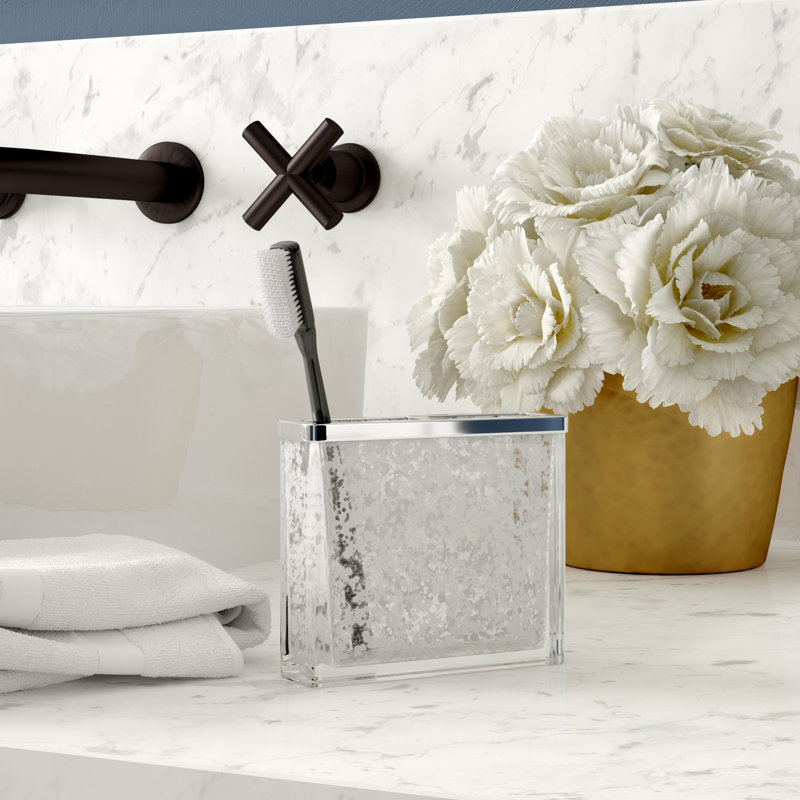 Winona Glass Tumbler Bathroom Tray Tumbler