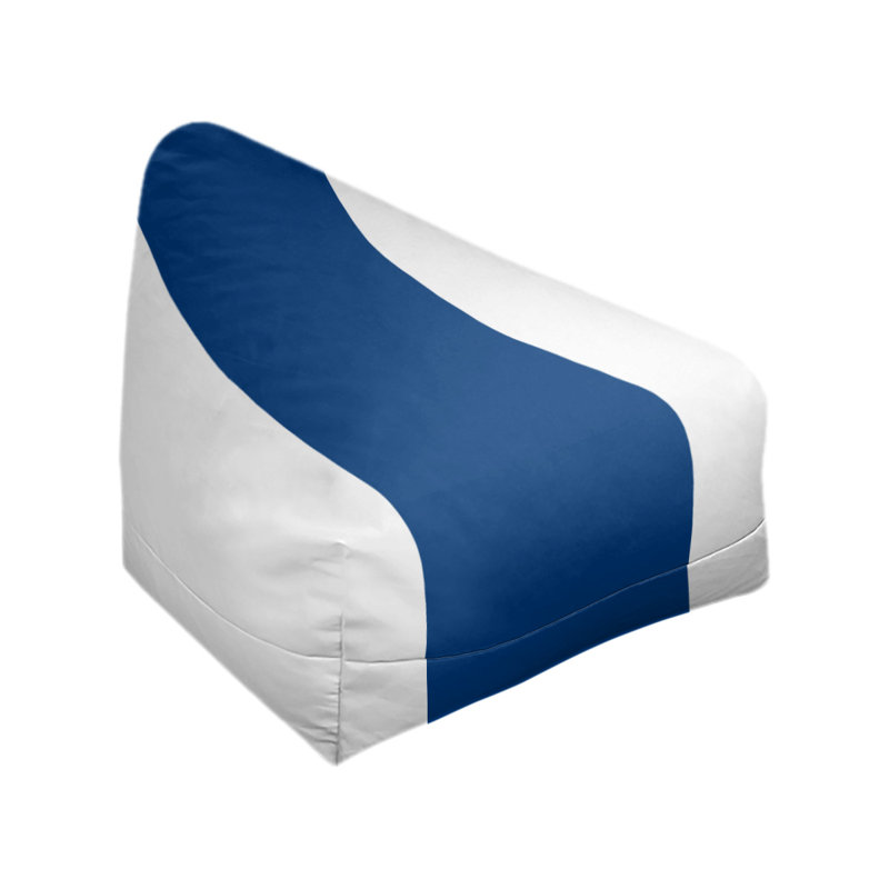 Sac de pois classique, H 30 po x l 27 po x P 27 po, Blanc / cobalt