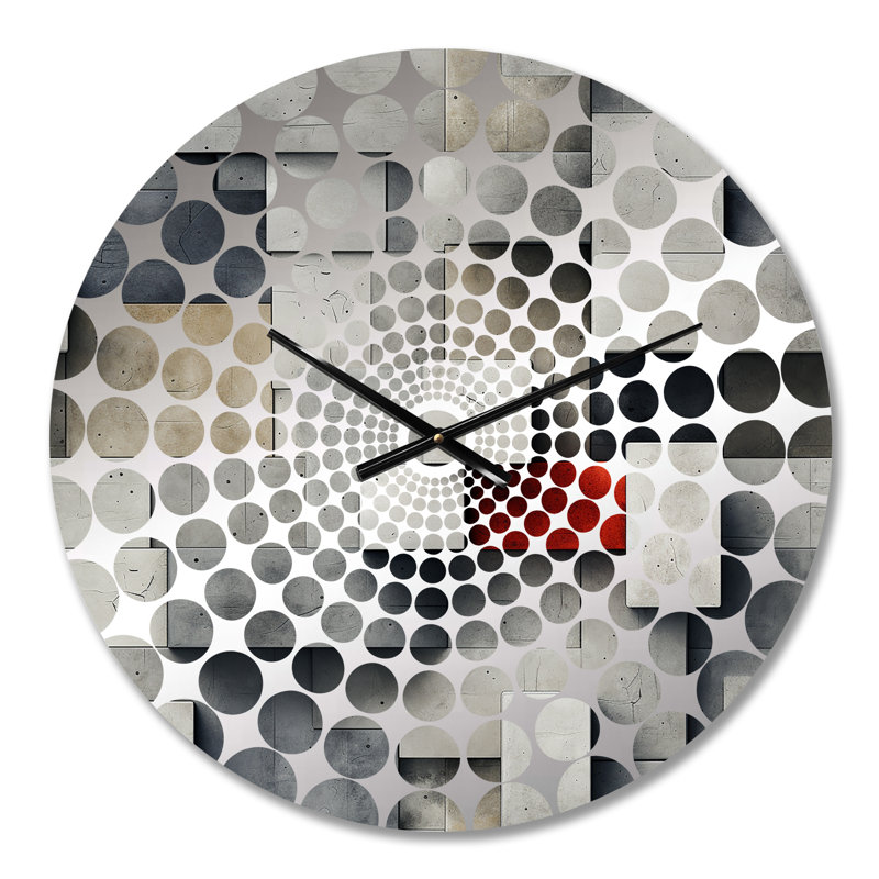 Horloge murale architecturale en béton, Petit