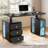 57.48'' Wide Height Adjustable Electric Standing Desk with Storage-129506466