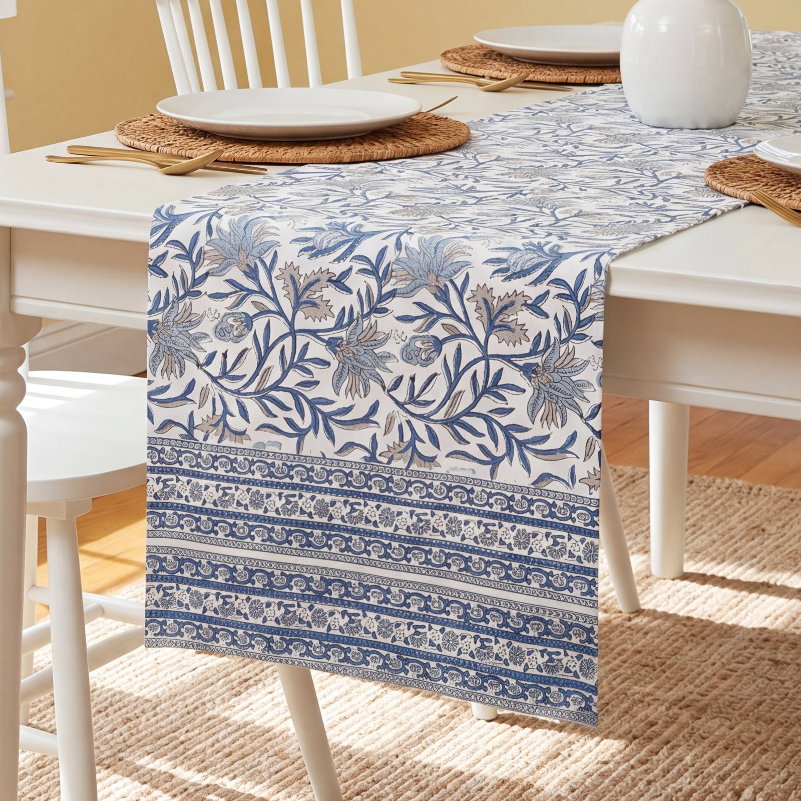 Floral Cotton Table Runner